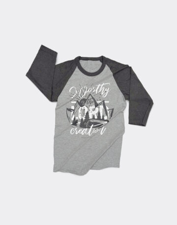 Christian Shirt with a design inspired by Revelation 4:11 – Worthy is the Lord of creation