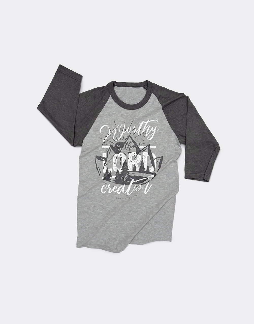 Christian Shirt with a design inspired by Revelation 4:11 – Worthy is the Lord of creation