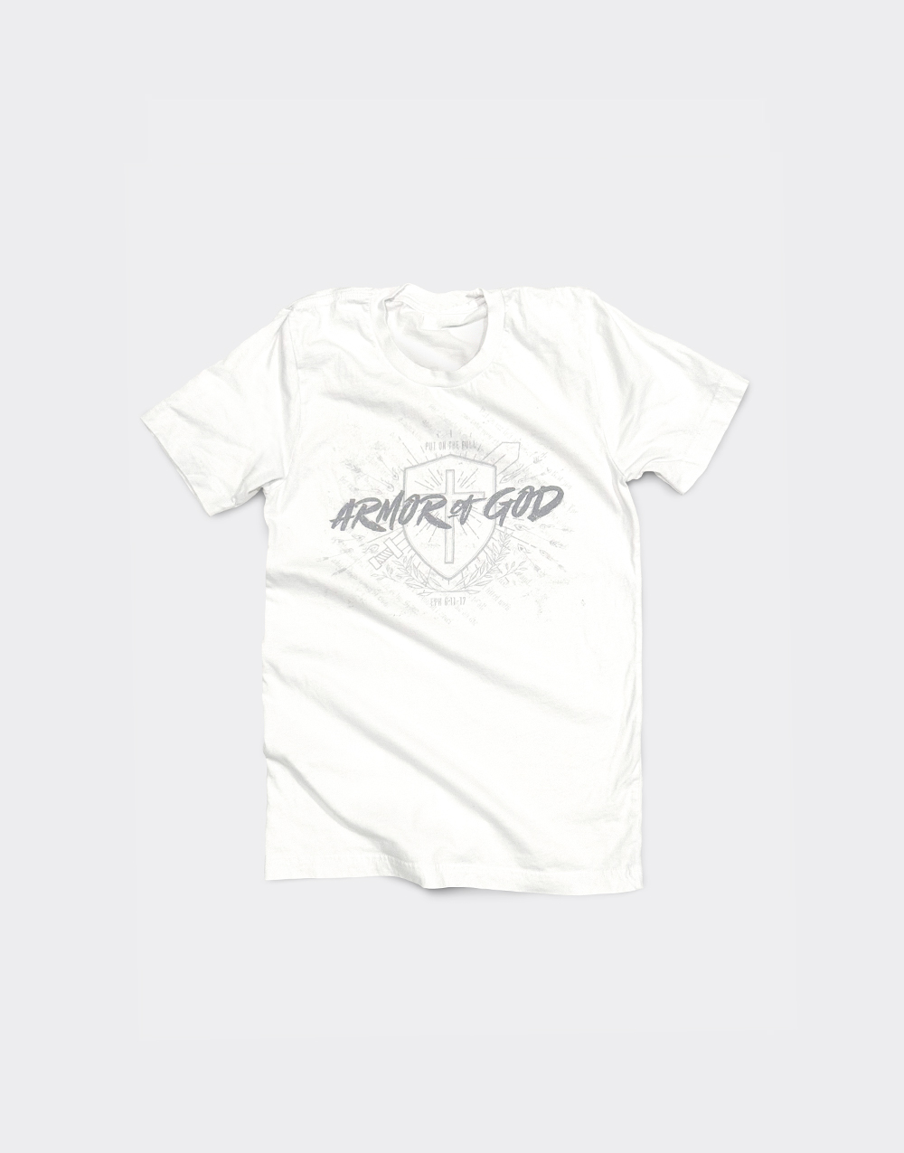 Christian shirt displaying the phrase "Armor of God"