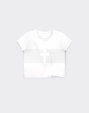 Faith-based Christian crop tee of a cross leading through a maze